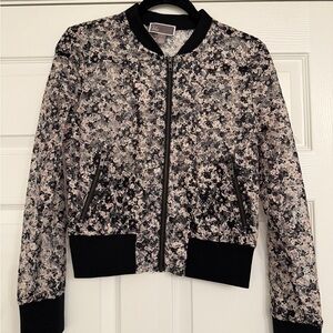 Chelsea28 Black Floral Bomber Jacket